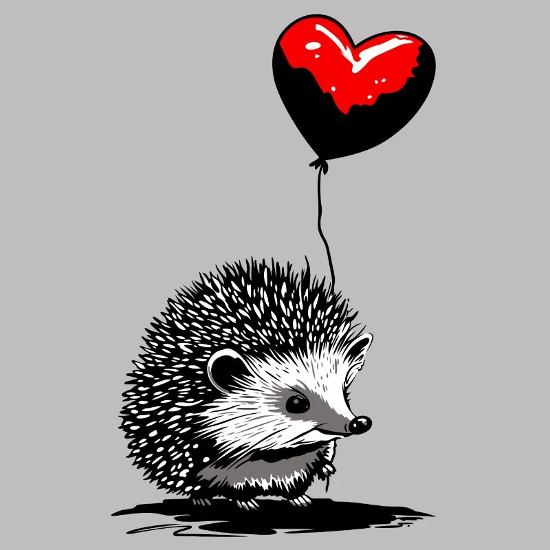 Igel mit Herz Luftballon - Heartful Creatures