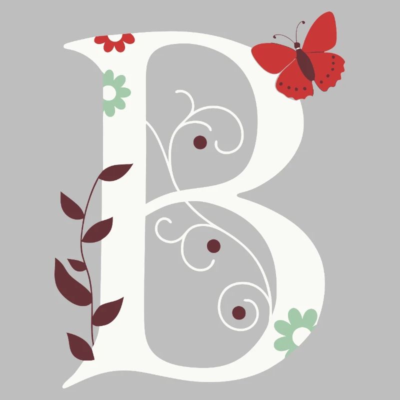 Buchstabe B Monogramm Retro