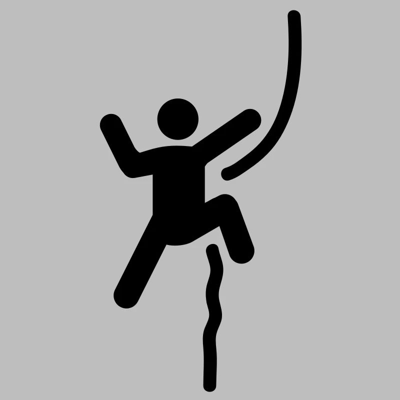 Bergsteiger klettern