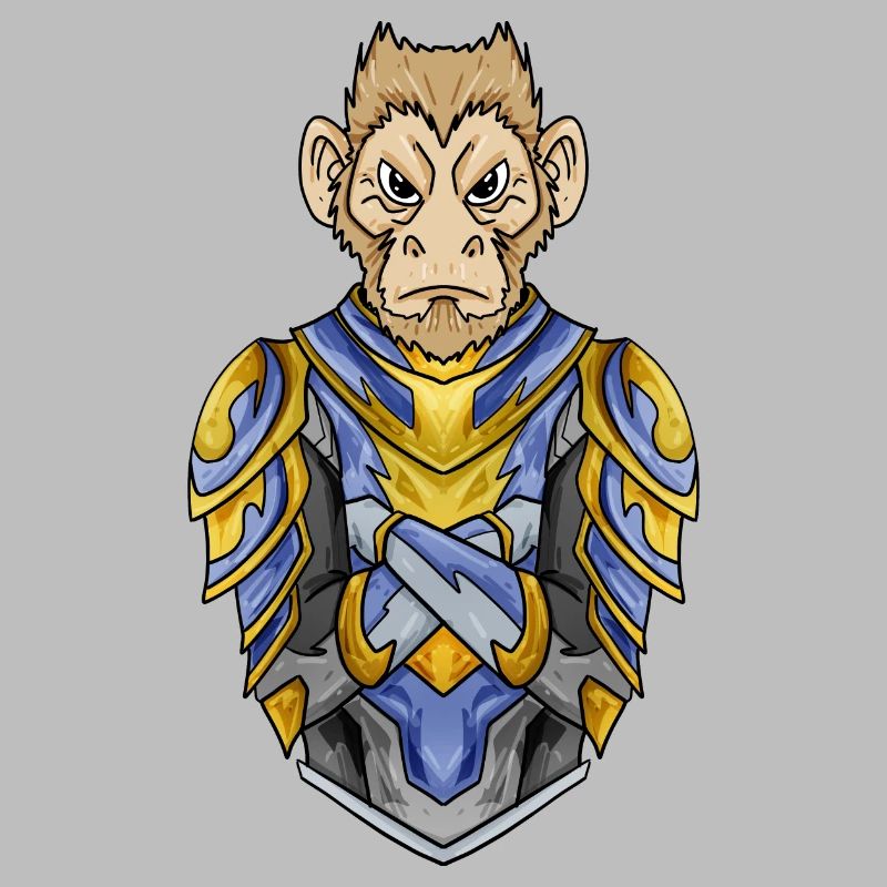 Knight Monkey with Armor Crusader