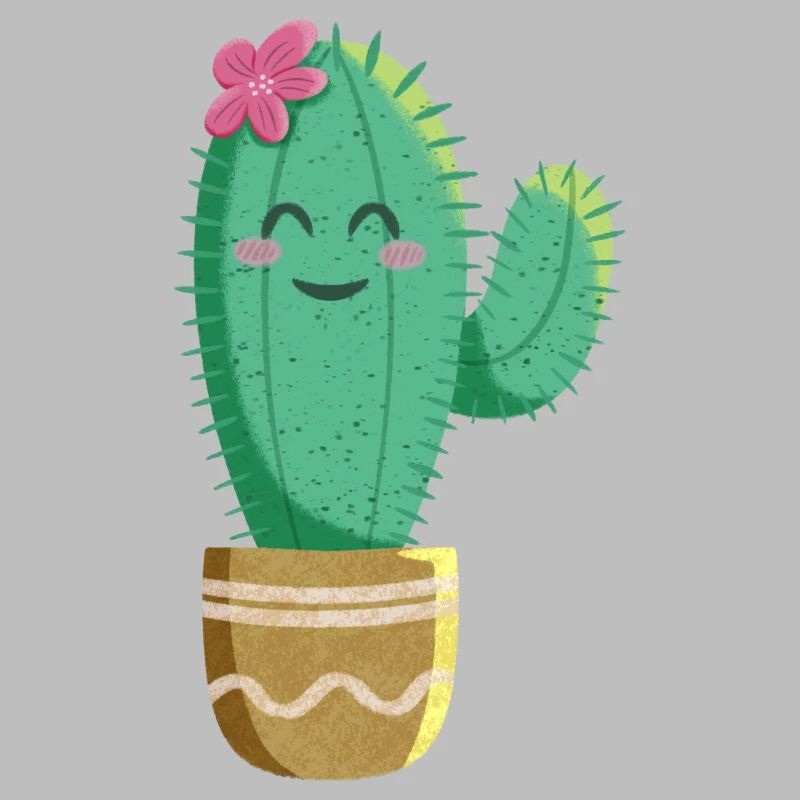 Cactus mignon avec fleur
