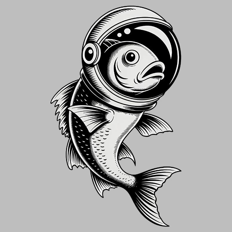 Poisson dans l’espace - Logo Cool Astonomy
