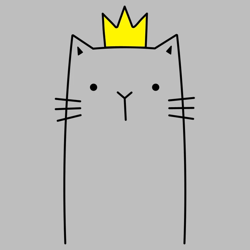 Katze mit Krone Prinz Prinzessin Geschenk