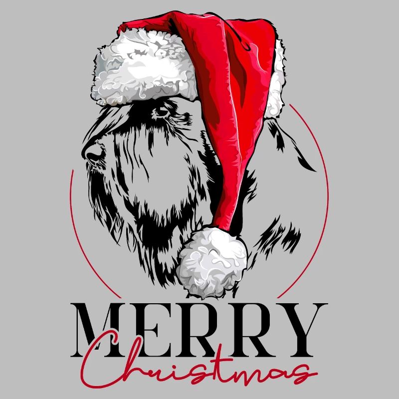 Père Noël GÉANT SCHNAUZER Joyeux Noël Wilsigns