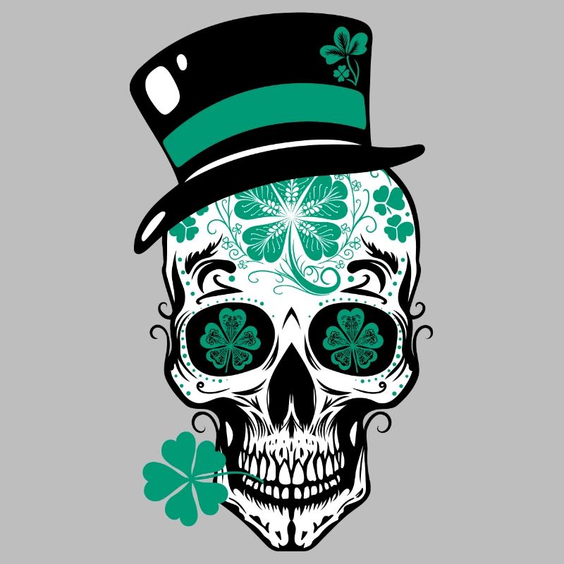 Sugar Skull Totenschädel St Patricks Day