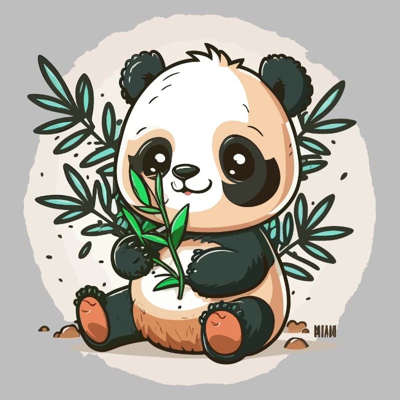 Bambus-liebender Panda
