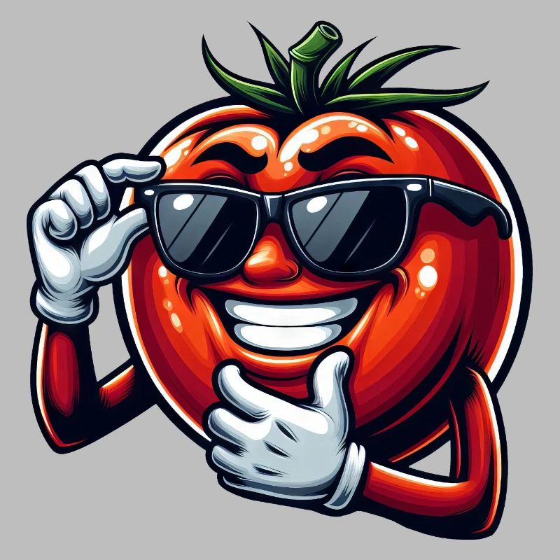 Coole Tomate mit Sonnenbrille Sommer Eitelkeit