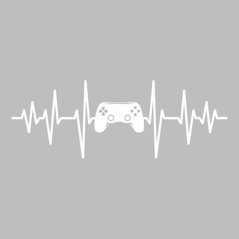 Gamer-Herzschlag Controller Zocker Computerspieler