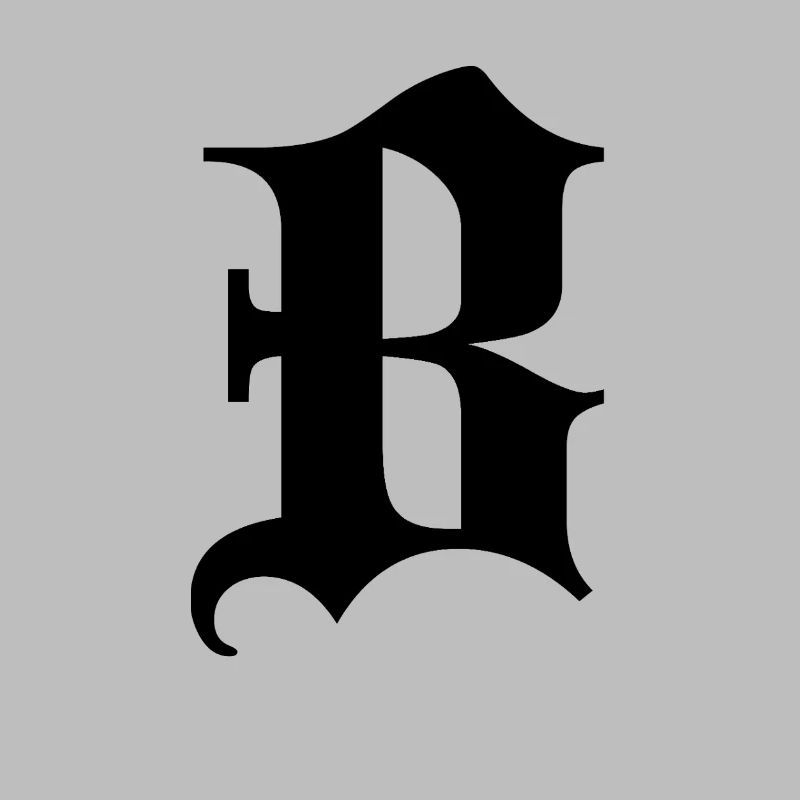 Ornate Gothic B monogram