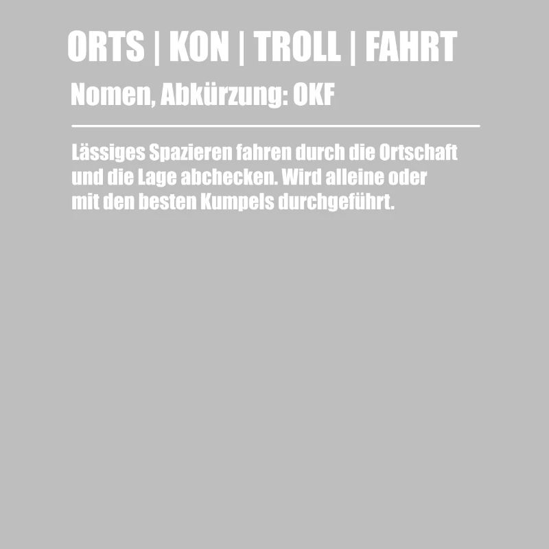 Ortskrontrollfahrt OKF Definition