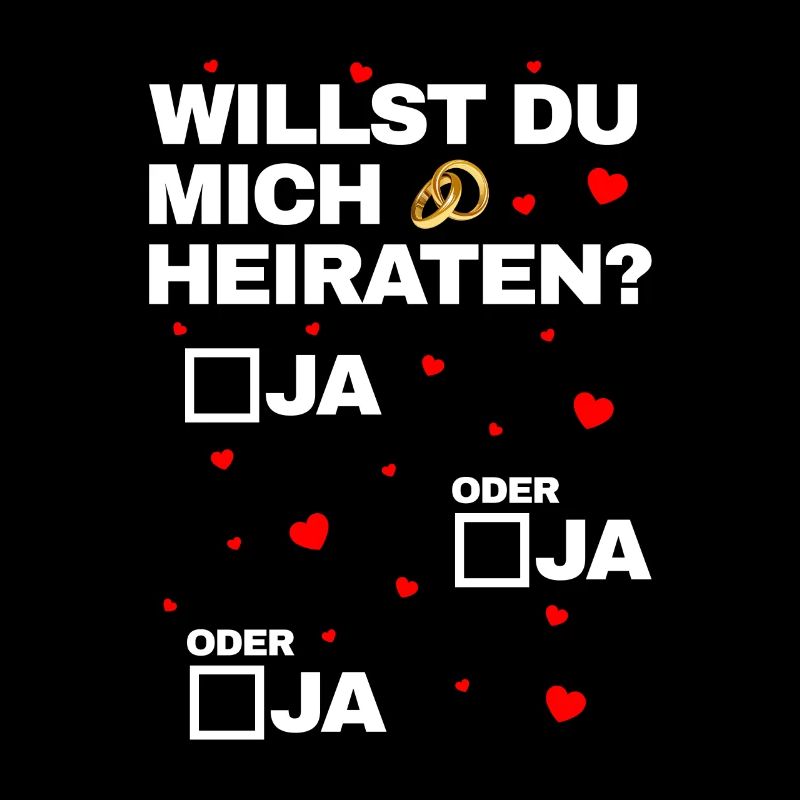 Ja oder Ja Heiratsantrag Hochzeitsantrag