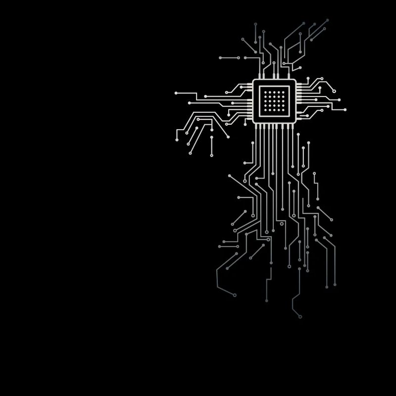 PCB circuit boards layout CPU heart computer admin
