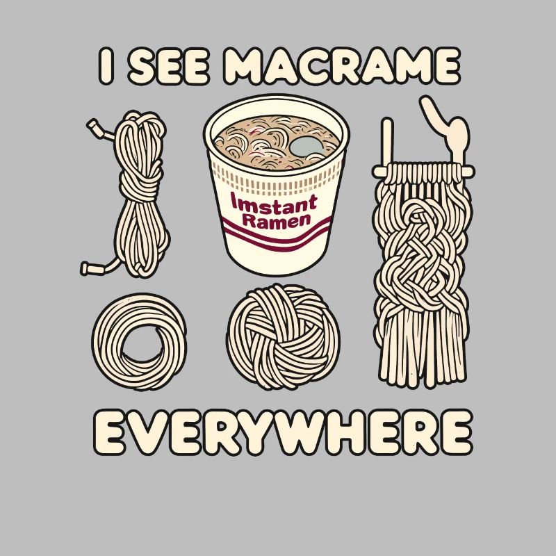 Drôle de macramé disant macramé partout