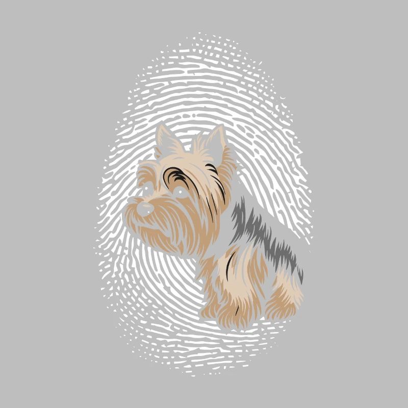Yorkshire Terrier Empreinte digitale Design Créatif