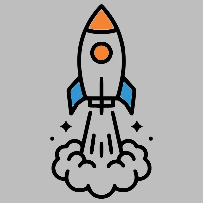 Comic spatial Rocket Launch