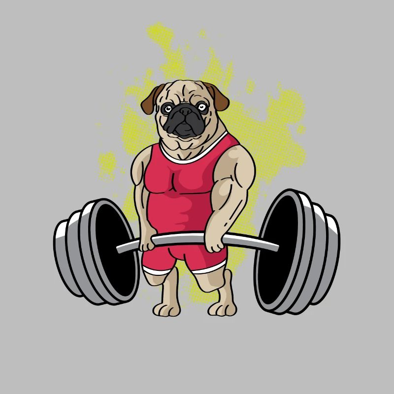 Mops -Gewichtheben Trainingstrainer Gift