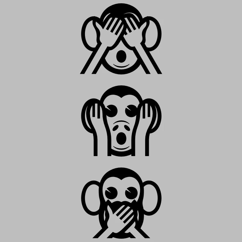 Trois singes sages Vertical