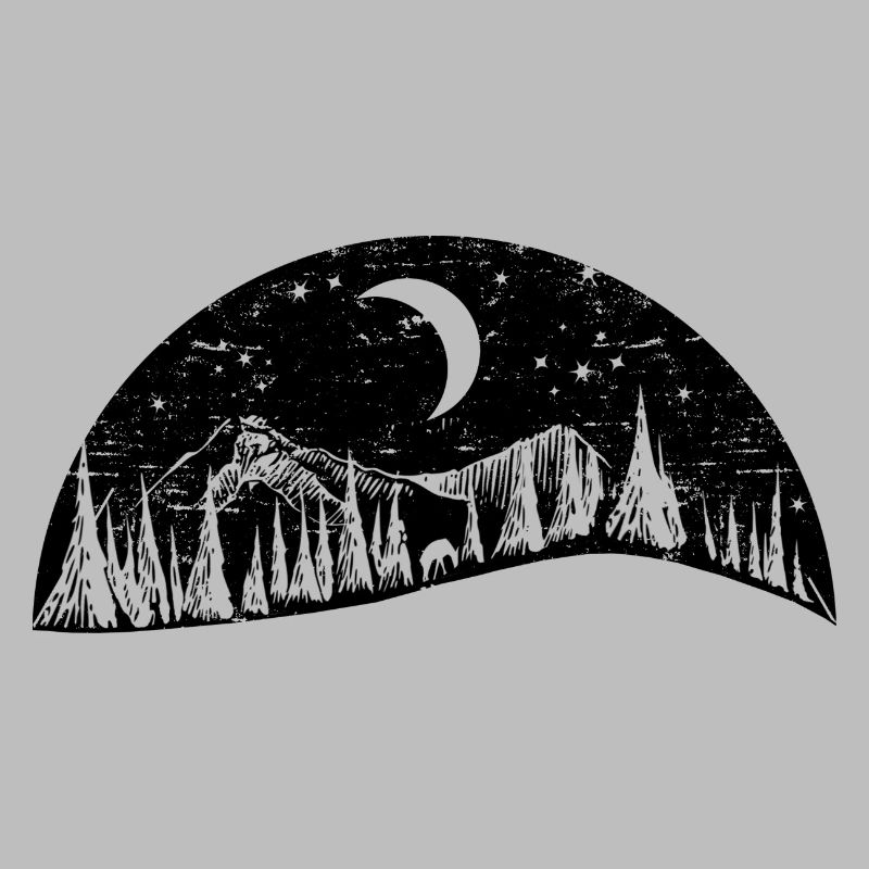 Moon and stars with nature
