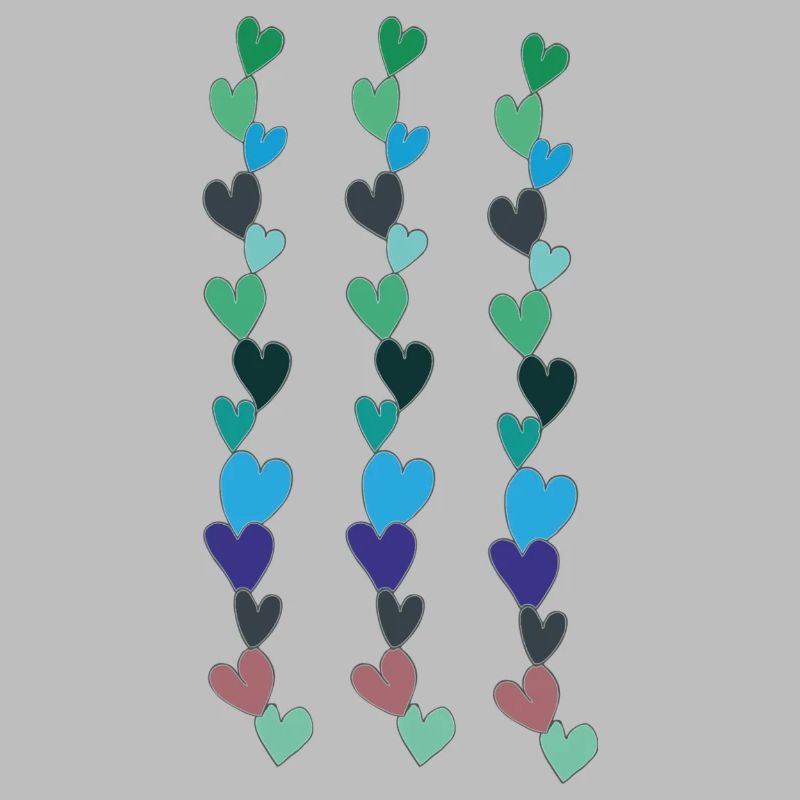 heart chain blue