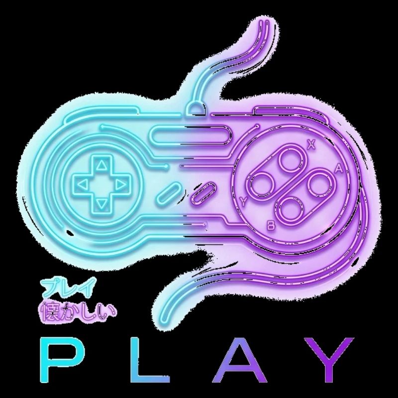 Neon Retro Controller Nostalgie