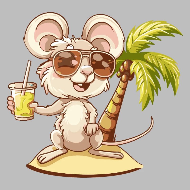 Maus Sommer Strand Comic