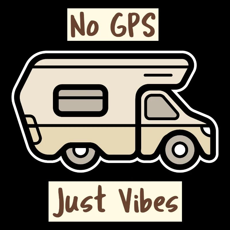Graphique simple de camping-car — Pas de GPS, juste des vibrations 🚐