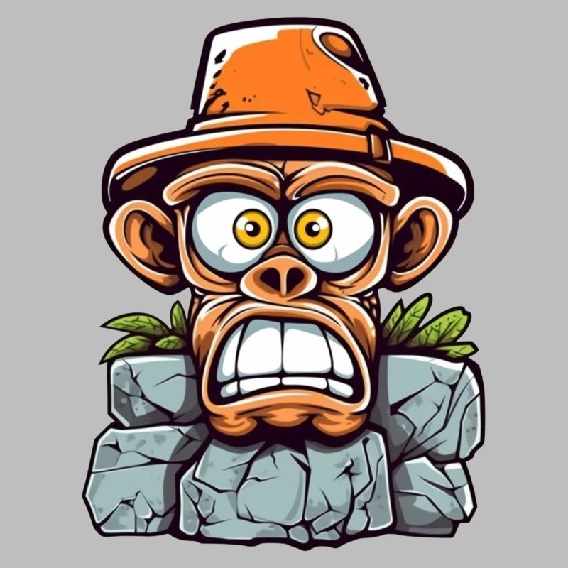 Breloque singe aventureux