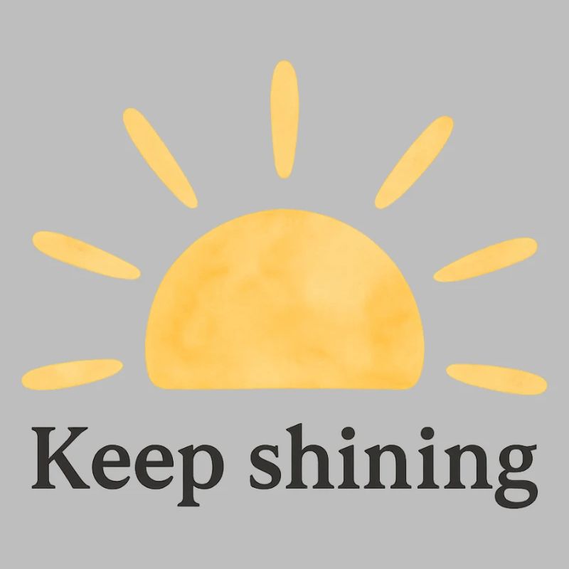 Keep Shining – Sonne – Minimalistisch