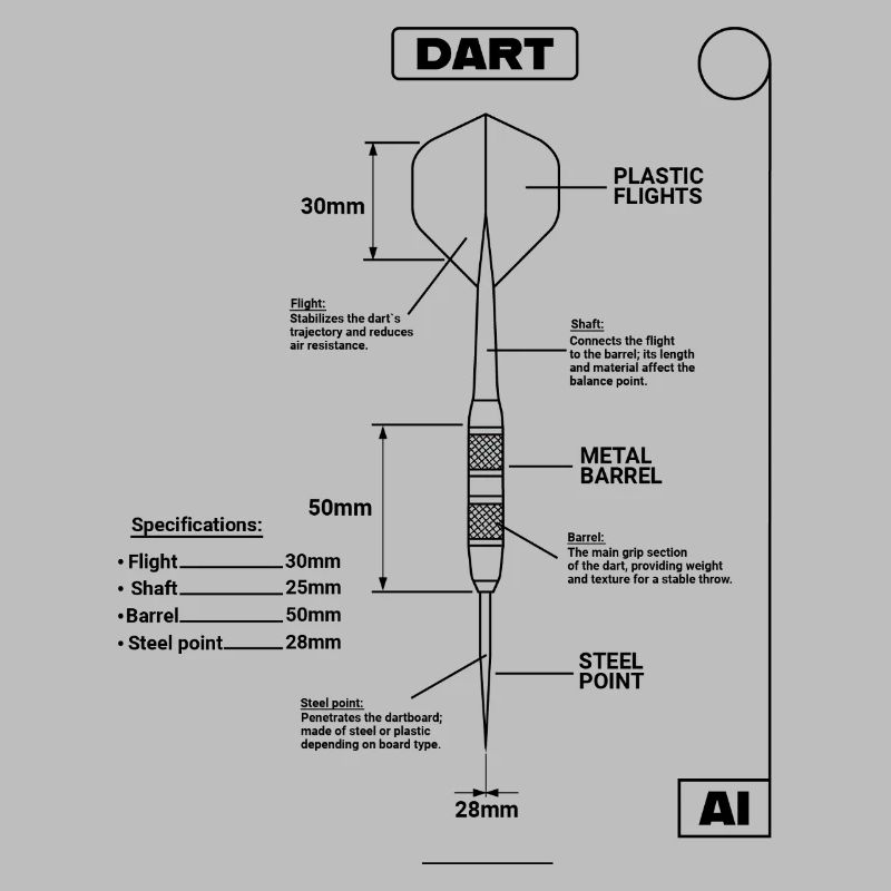 Plan de Fléchettes, Fléchettes