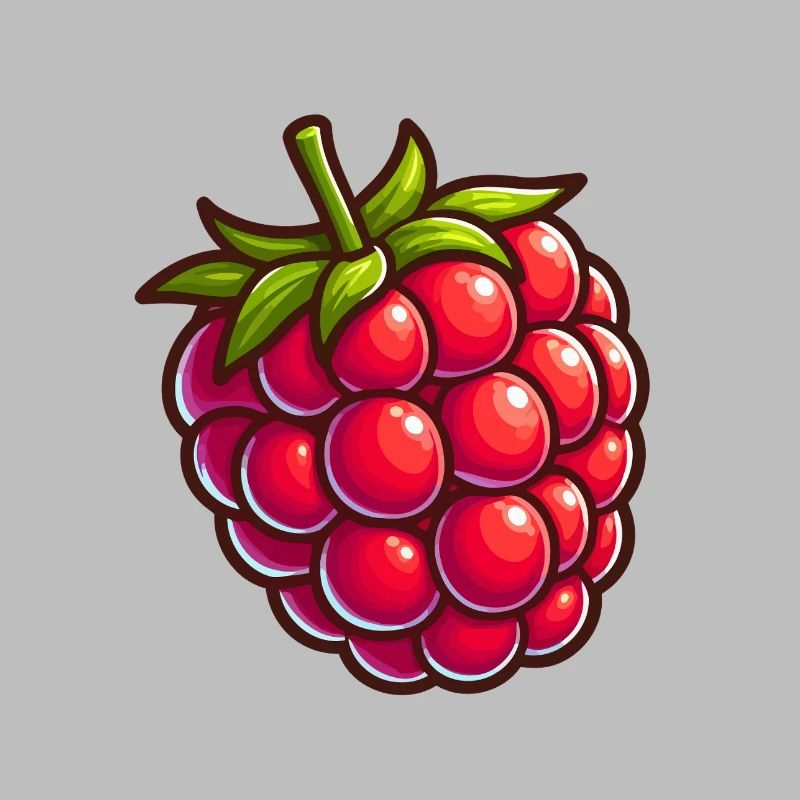 Raspberry cartoon sparkle