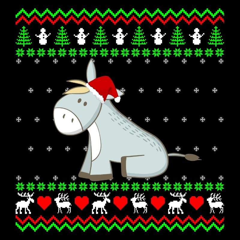 Süßer Esel Maultier Ugly Christmas Geschenk