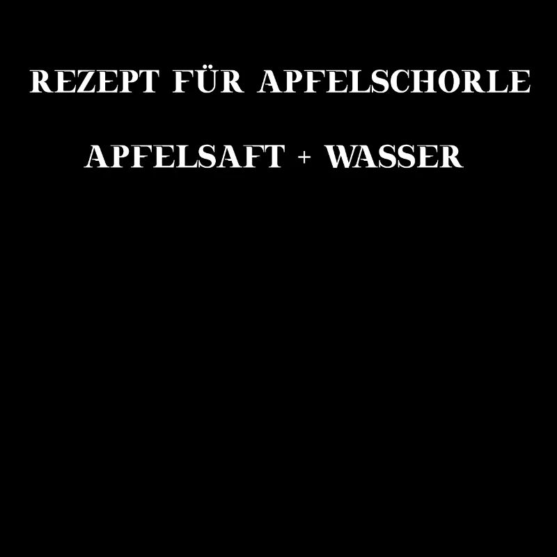 Apfelschorle Geschenkidee witzig