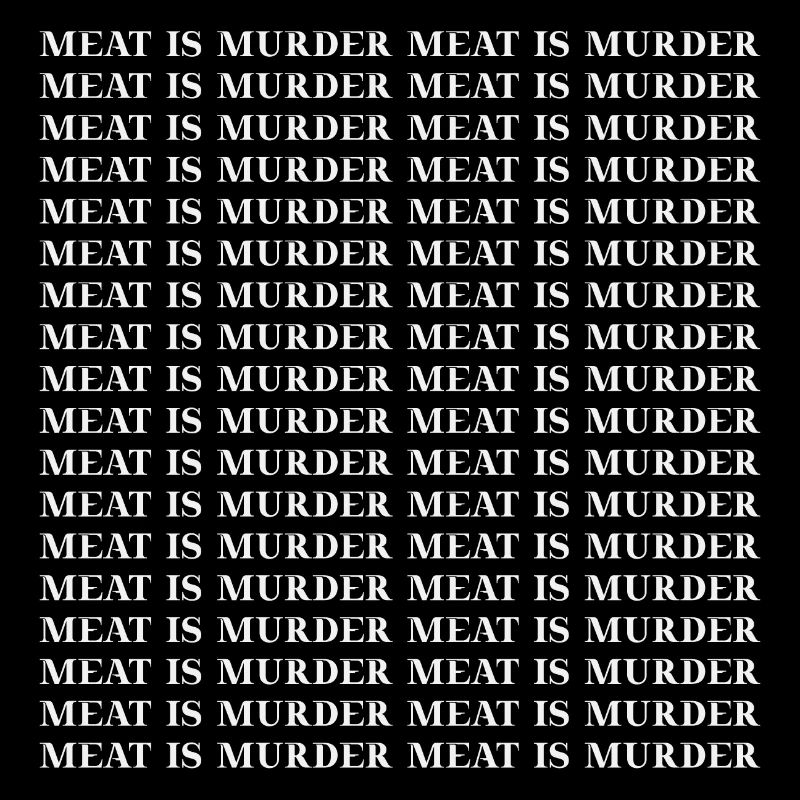 Meat is murder Vegan Geschenkidee