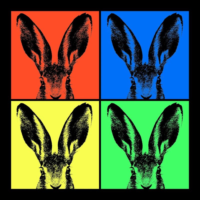 Easter Rabbit Pop Art at Easter for Easter