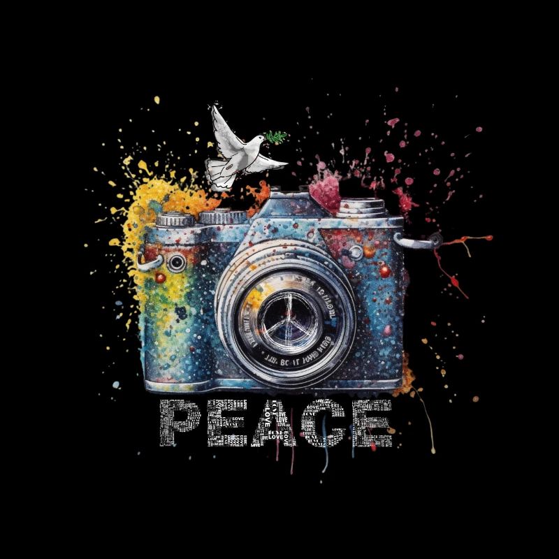 Paint Splash Photo Camera Peace Symbol Press
