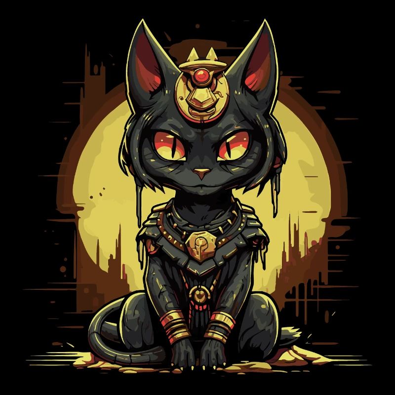 Chat du temple du pharaon