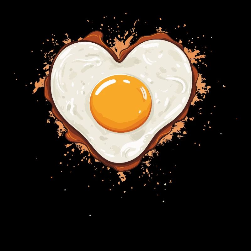 Fried egg with heart