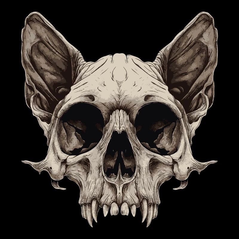 Zombie Katzenschädel