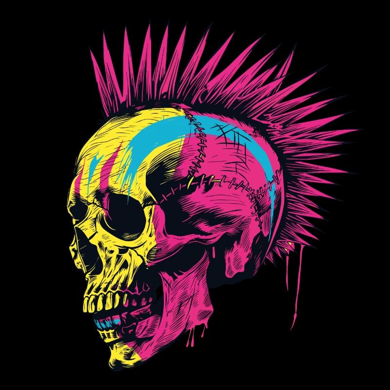 Horror Punk Zombie Mohawk