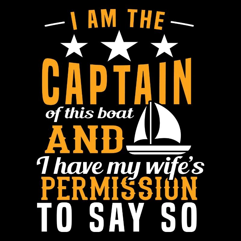 Tshirt de capitaine de bateau de conception "Je