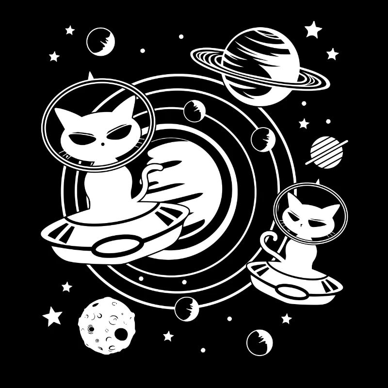 Alien Katze Cat Aliens Ufo Lustig Geschenk Spruch
