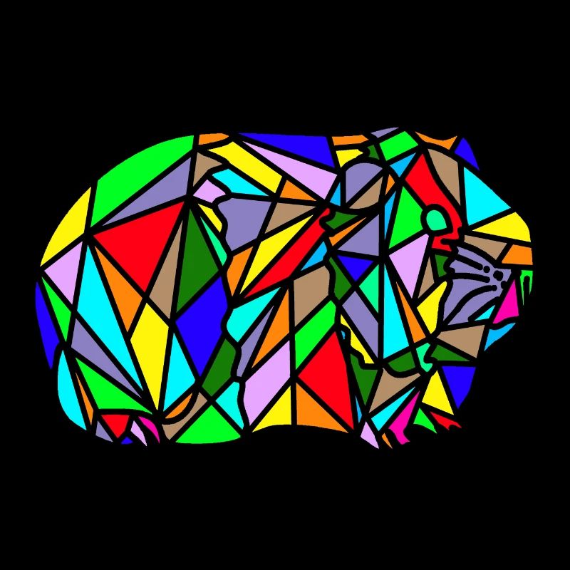 arc en ciel de cochon dinde polygone