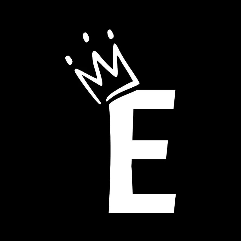Buchstabe E mit Krone