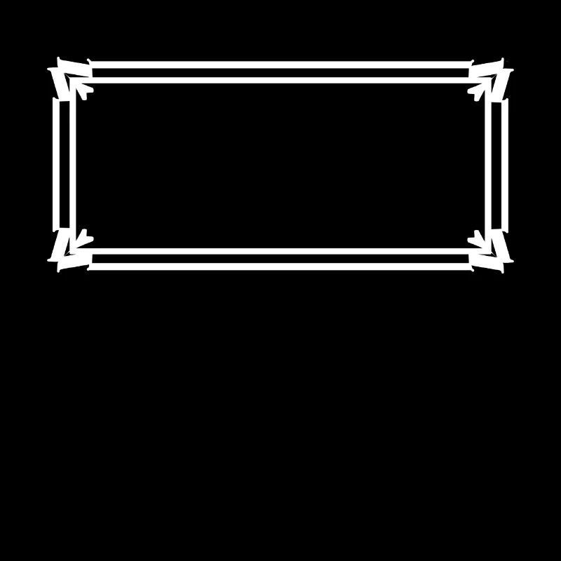Rectangular frame with ornaments