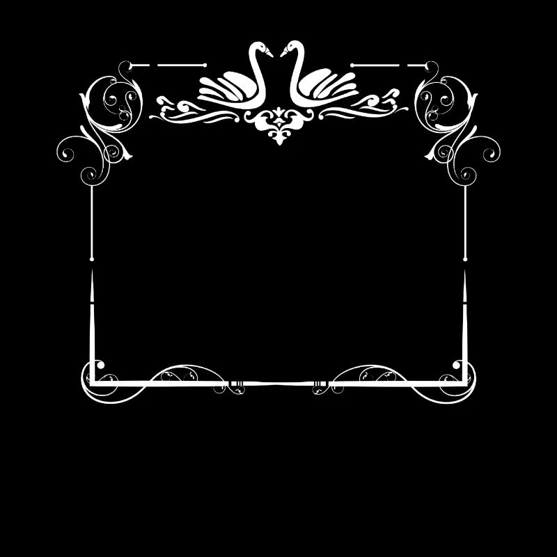 Elegant swan frame with embellishments