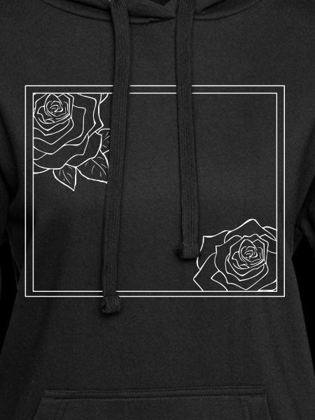 Rectangular frame with roses
