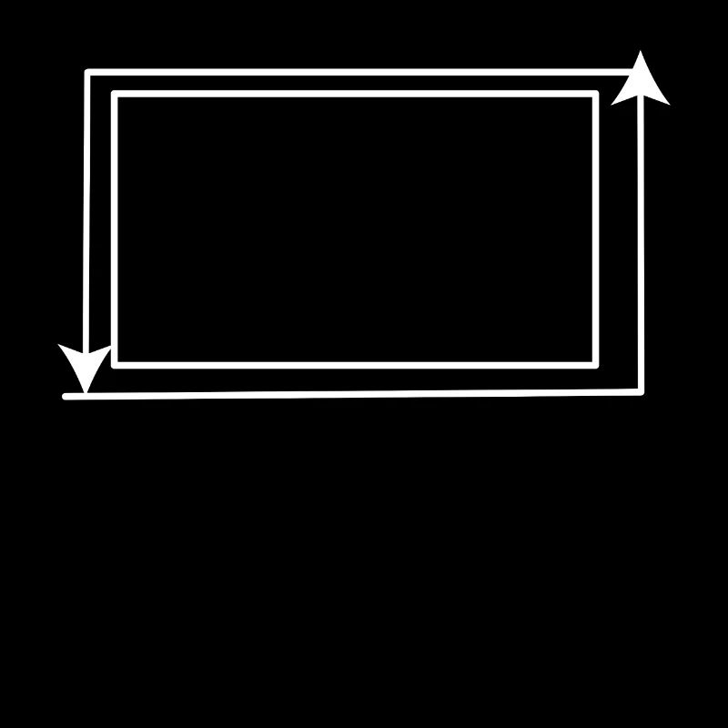 White Arrow Frame Rectangular