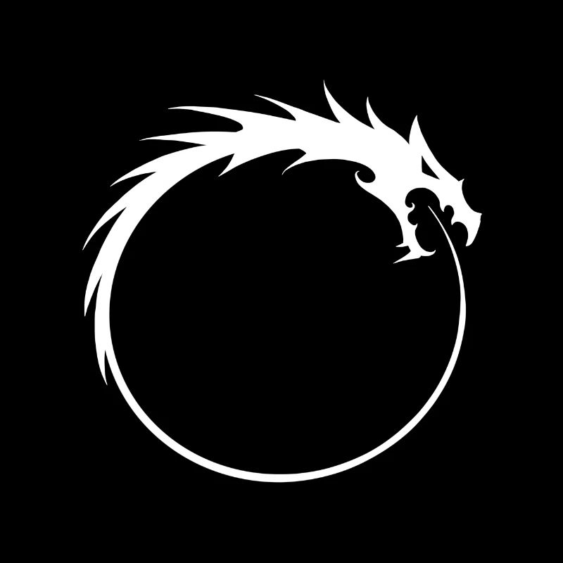 Ouroboros Drache beißt sich in den eigenen Schwanz