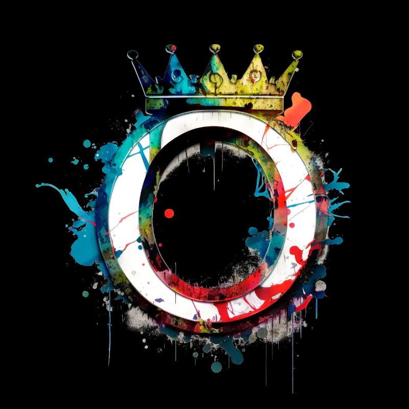 Graffiti Buchstabe O mit 👑