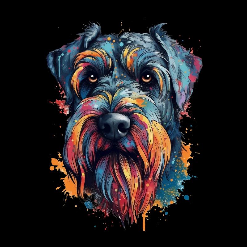 Chien géant-schnauzer coloré
